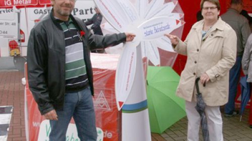 1. Mai in Papenburg: Politik und Betriebsräte zeigen Solidarität mit den Enercon-Kollegen!