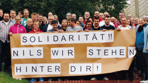 Solidarität aus einem A1 und BR1 Seminar in Springe