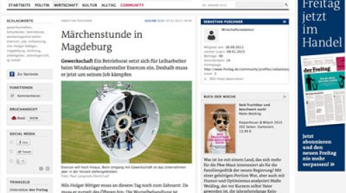 Zeitungsartikel auf www.freitag.de Märchenstunde in Magdeburg