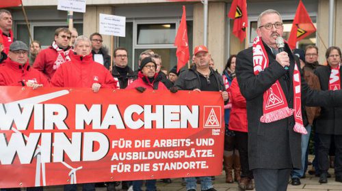 Proteste gegen "Kahlschlag" in der Windindustrie