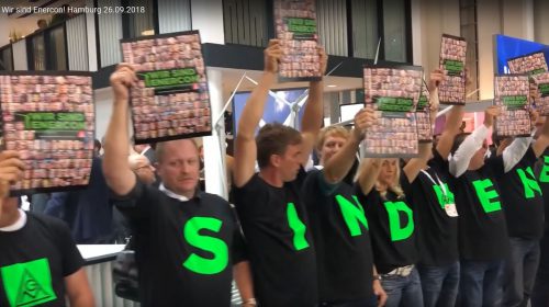 Video: Flashmob und Protest auf Wind Energy Messe in Hamburg - Wir sind Enercon!
